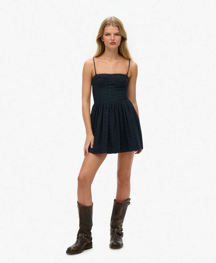 SUPERDRY - D4 Ovin Broderie Cami Mini Dress