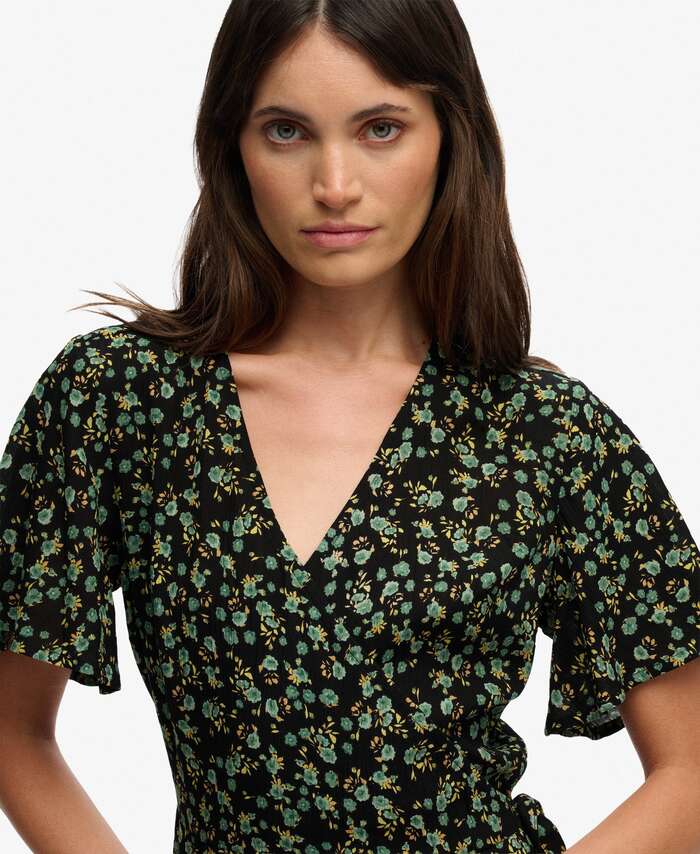 SUPERDRY - D3 Ovin Mini Swing Wrap Dress