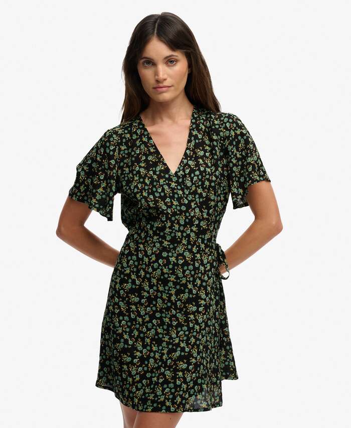 SUPERDRY - D3 Ovin Mini Swing Wrap Dress