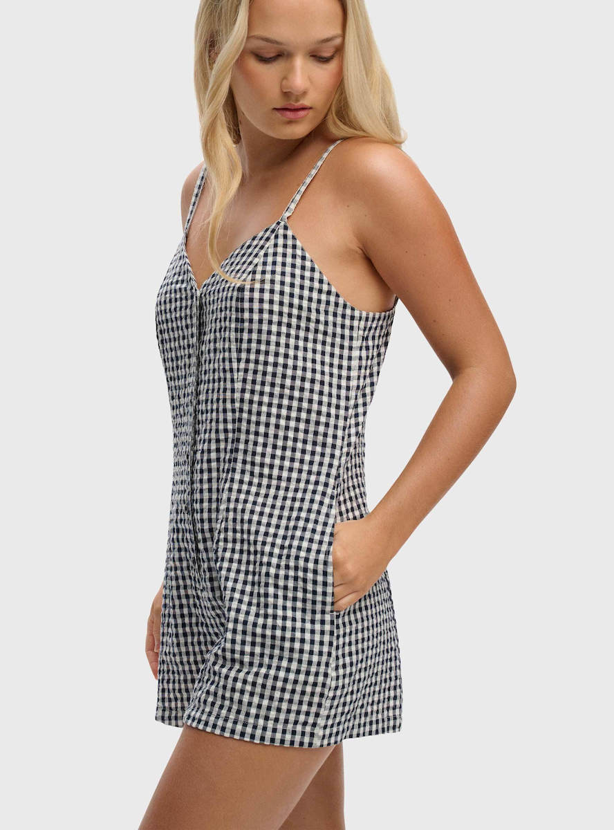 SUPERDRY - D3 Gingham Cami Playsuit