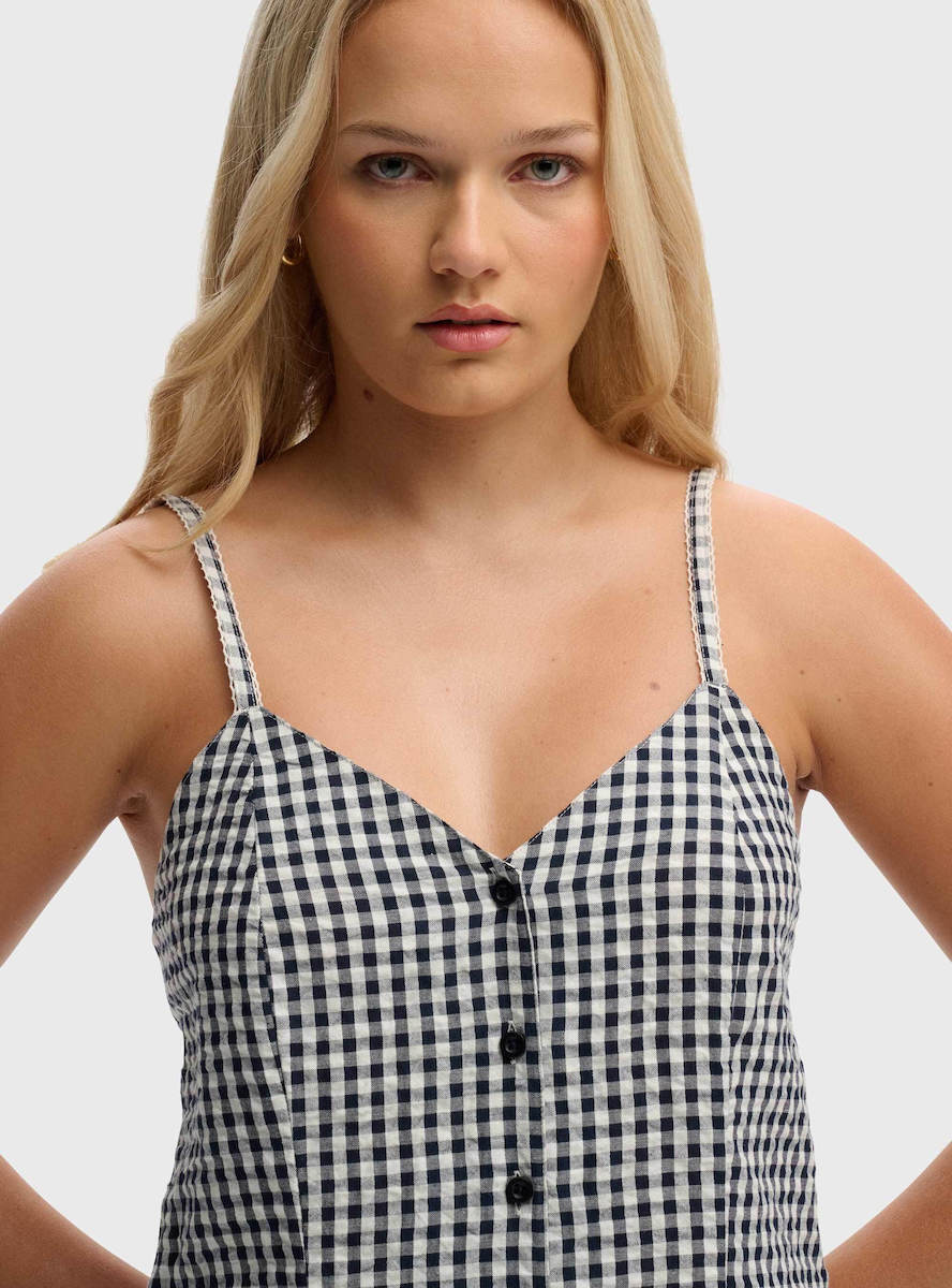 SUPERDRY - D3 Gingham Cami Playsuit