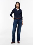 Cable Knit V-Neck Sweater