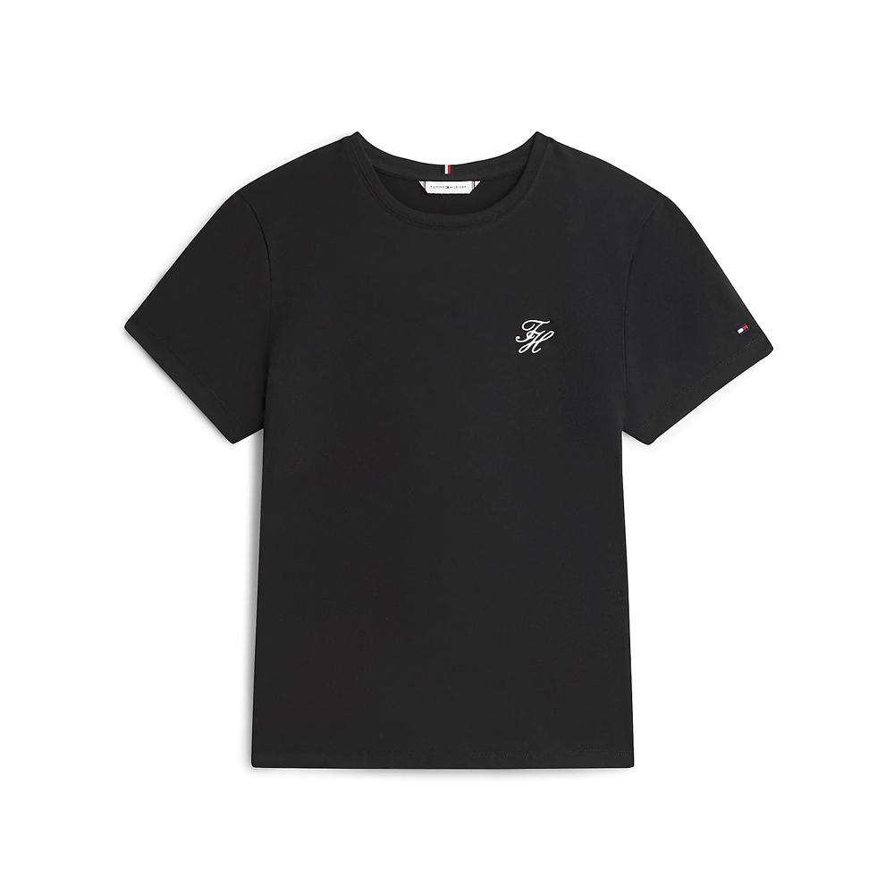TOMMY HILFIGER - Logo Embroidery Jersey Crew Neck T-Shirt