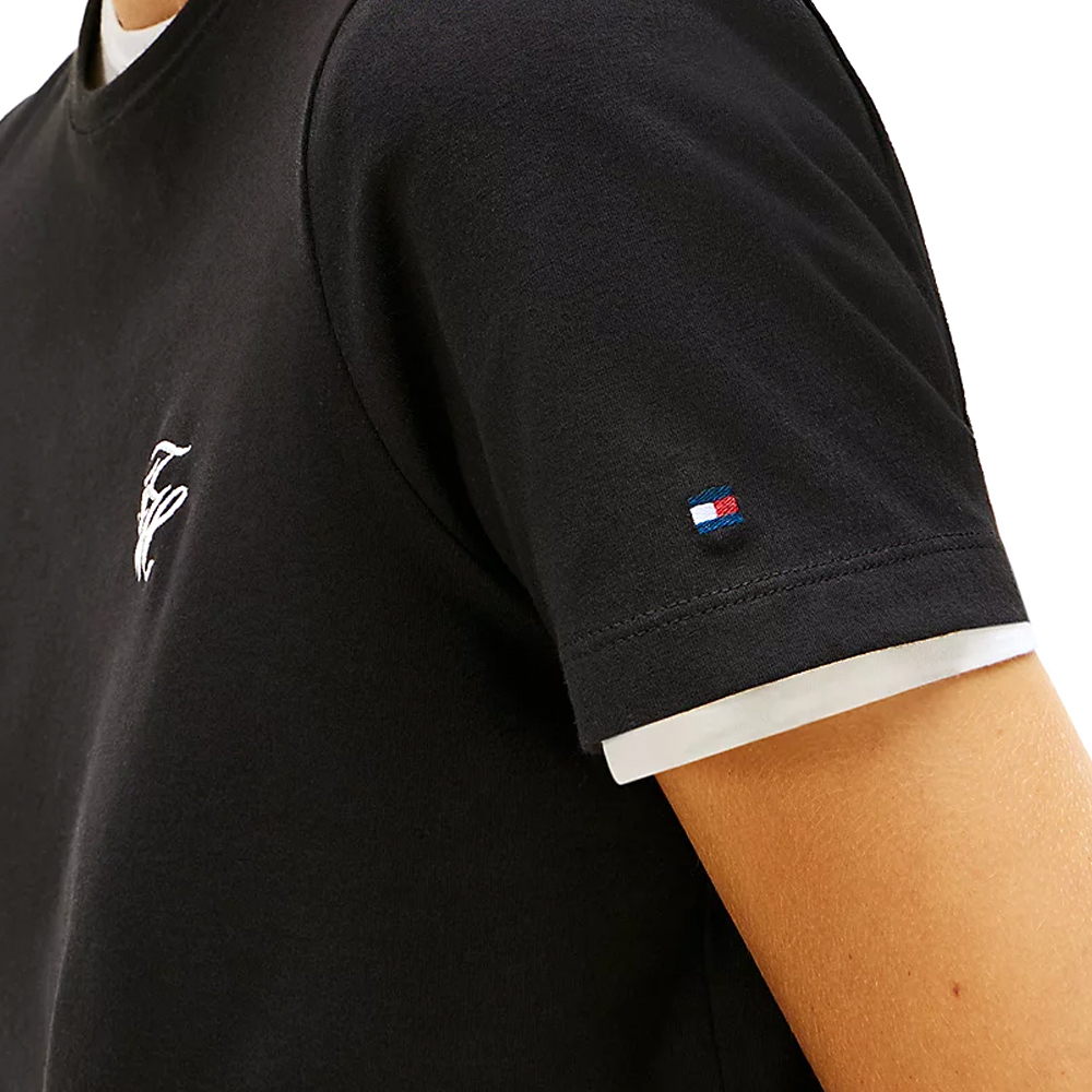 TOMMY HILFIGER - Logo Embroidery Jersey Crew Neck T-Shirt