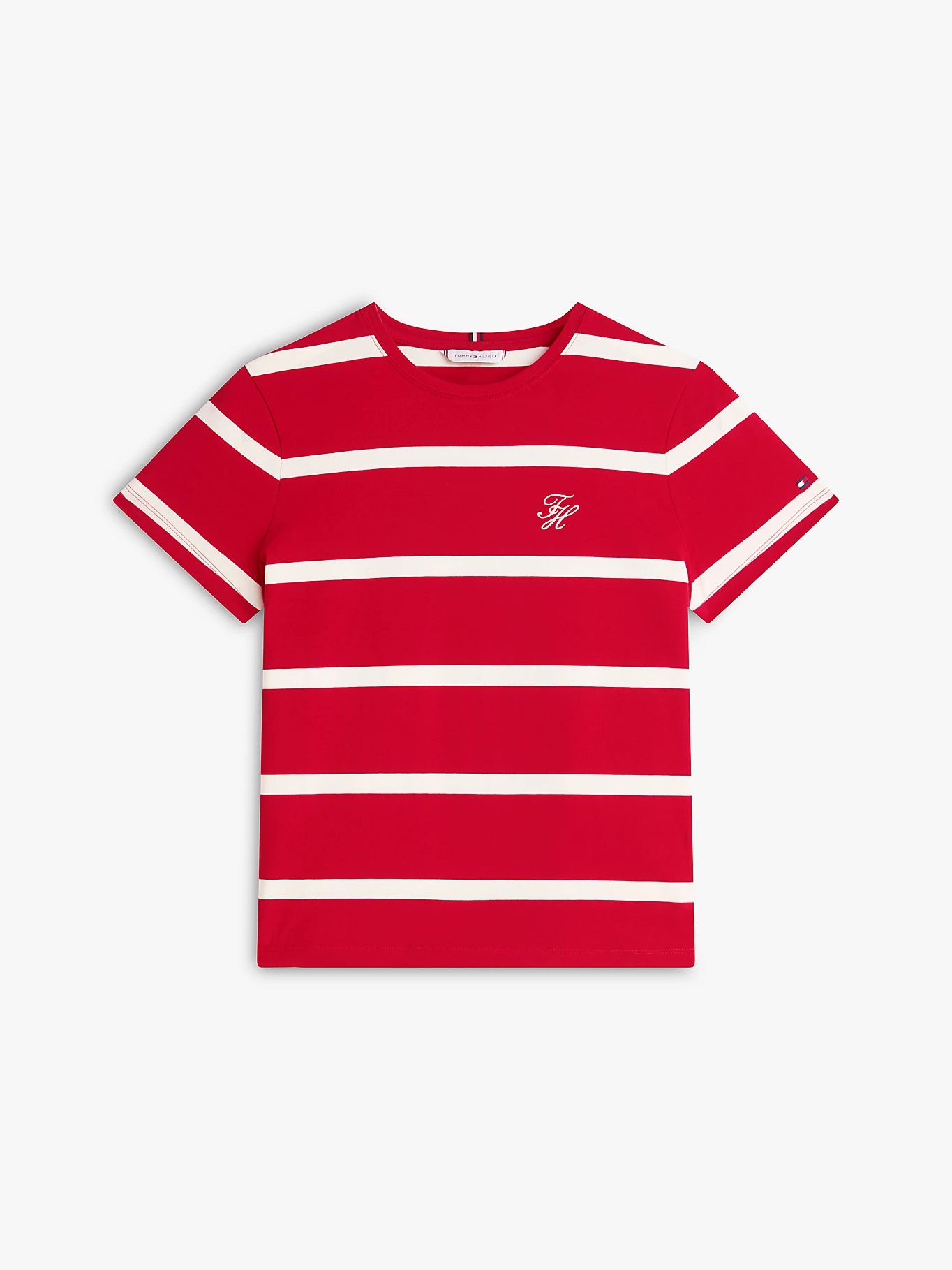 TOMMY HILFIGER - Logo Embroidery Jersey Crew Neck T-Shirt