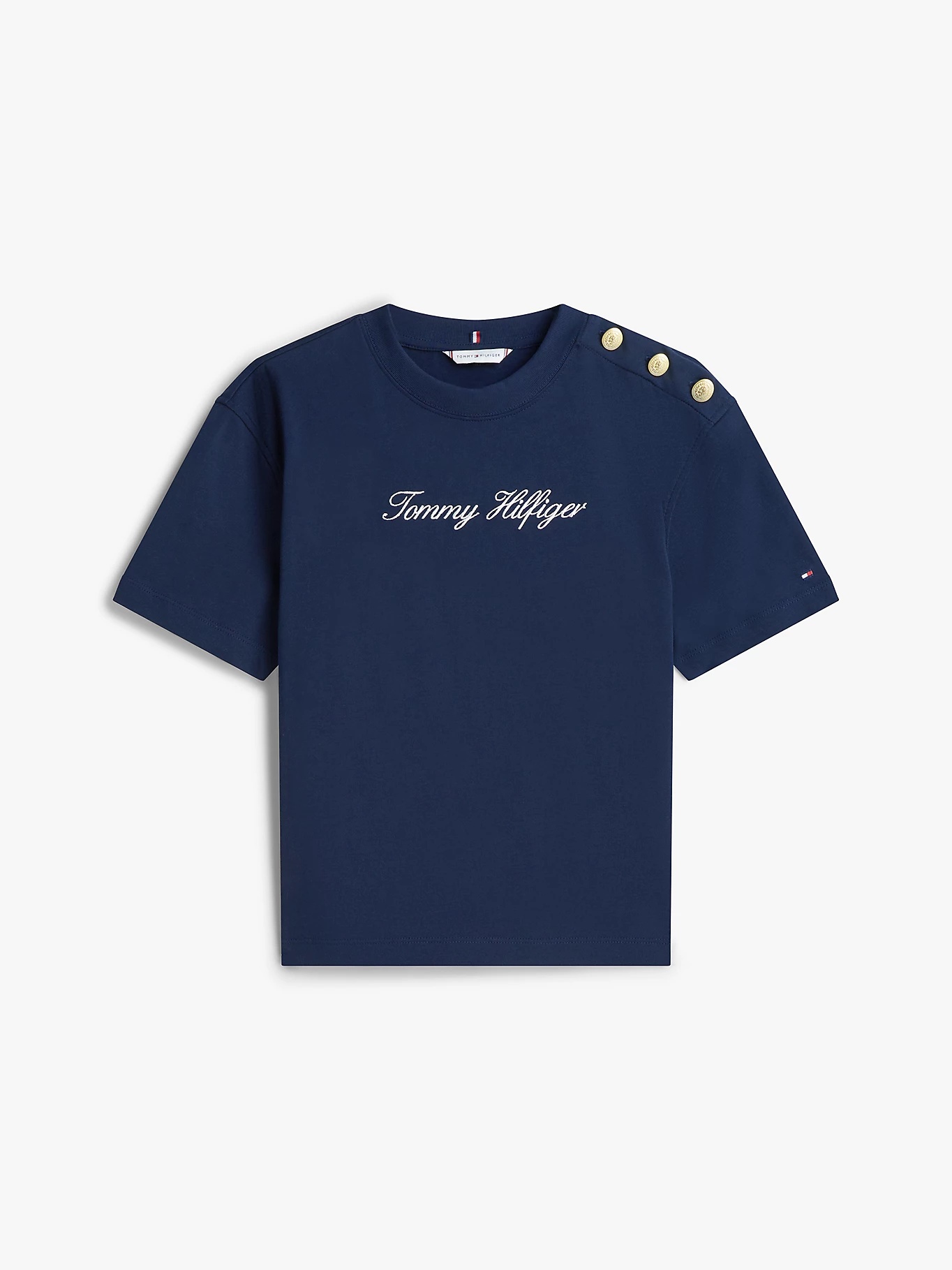 TOMMY HILFIGER - Gold Button Logo Embroidery