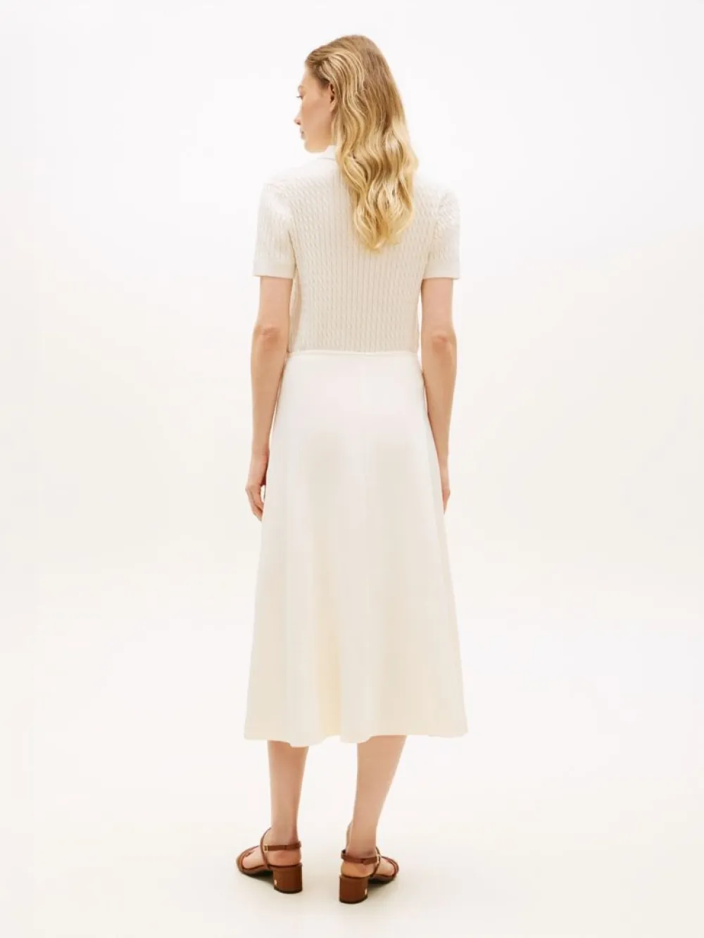 TOMMY HILFIGER - Gold Button Midi Skirt