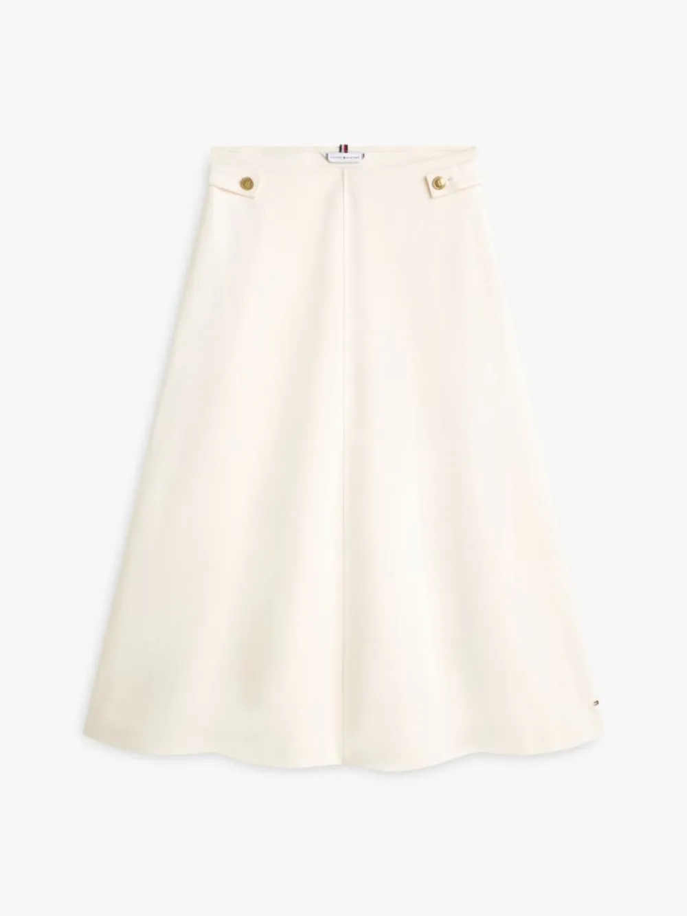 TOMMY HILFIGER - Gold Button Midi Skirt