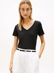 Linen Blend V-Neck T-Shirt