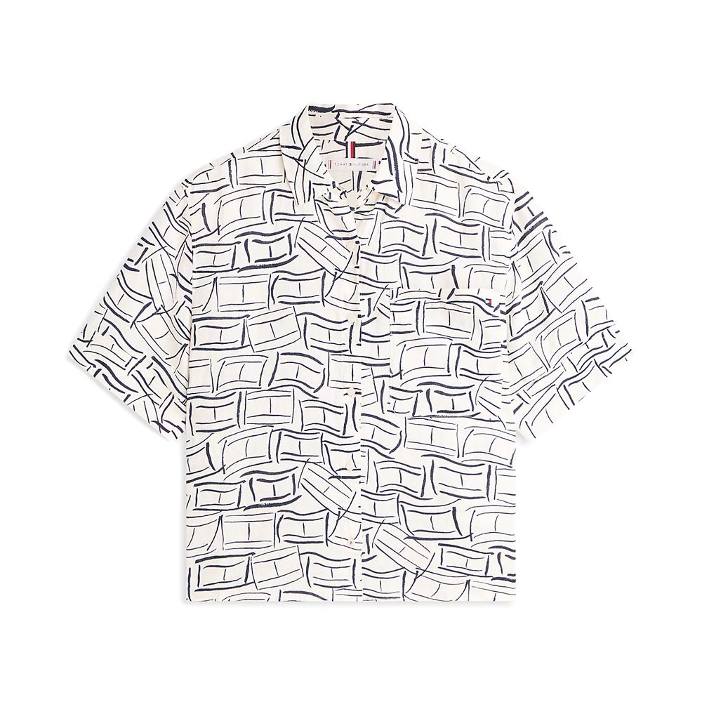 TOMMY HILFIGER - Essential Linen Shortsleeve Shirt