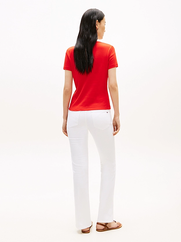 TOMMY HILFIGER - Gold Button Slim Tee