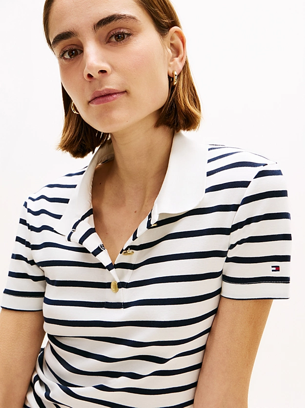 TOMMY HILFIGER - Gold Button Slim Polo