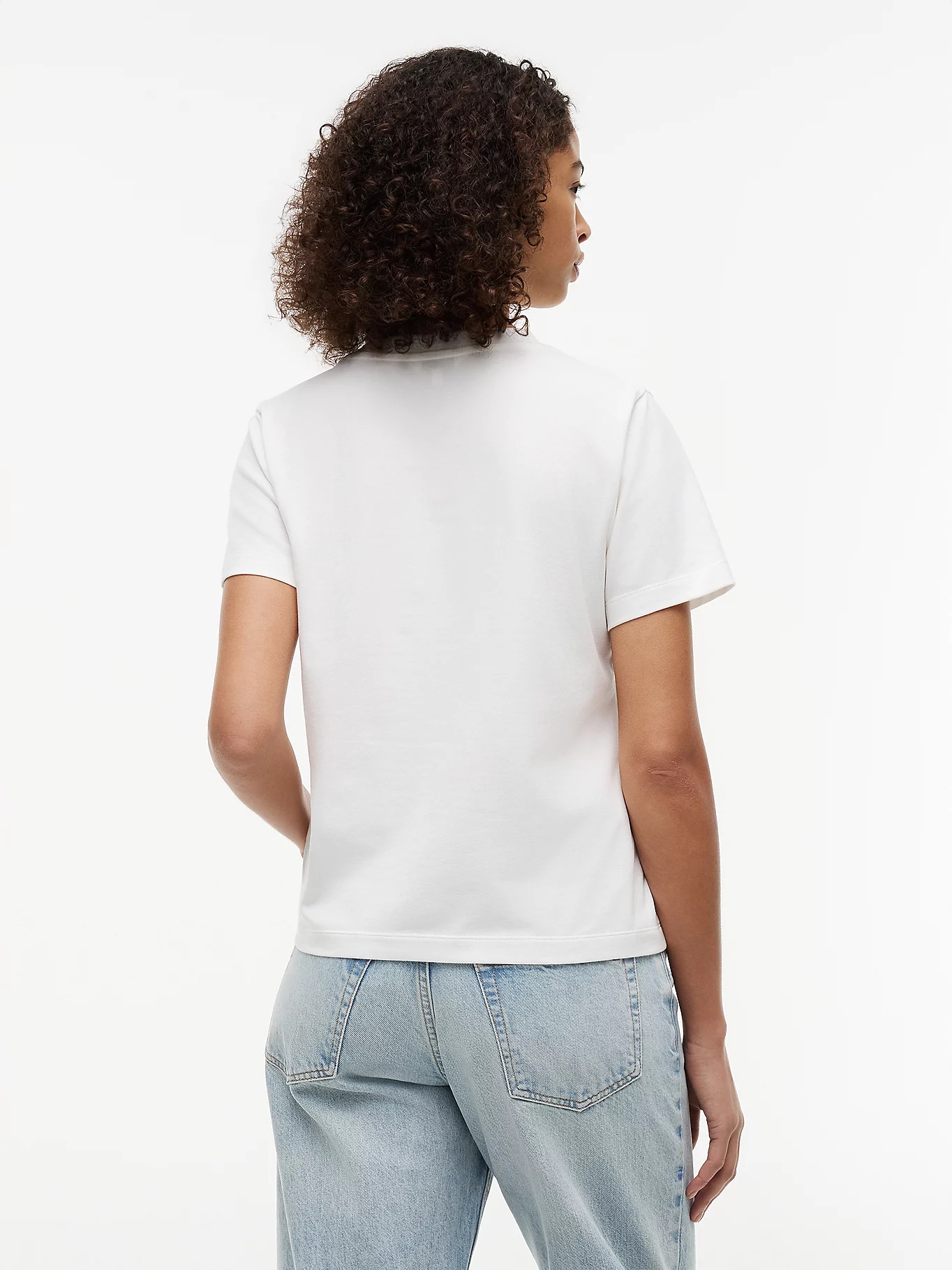 TOMMY HILFIGER - Logo Embroidery Crew Neck T-Shirt