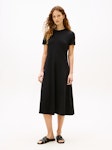 Interlock Knit Midi Fit And Flare Dress