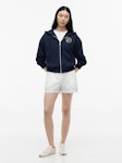 Logo Embroidery Zip-Thru Hoodie