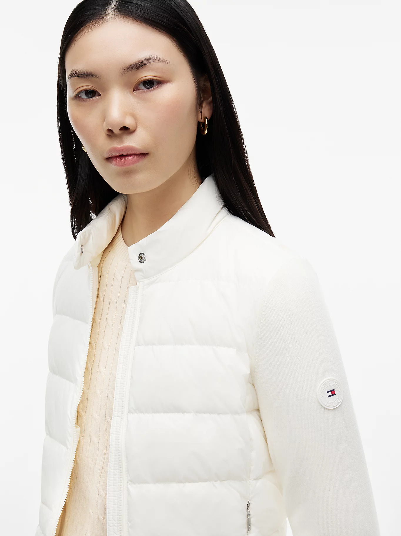 TOMMY HILFIGER - Lightweight Down Knit Mix Jacket