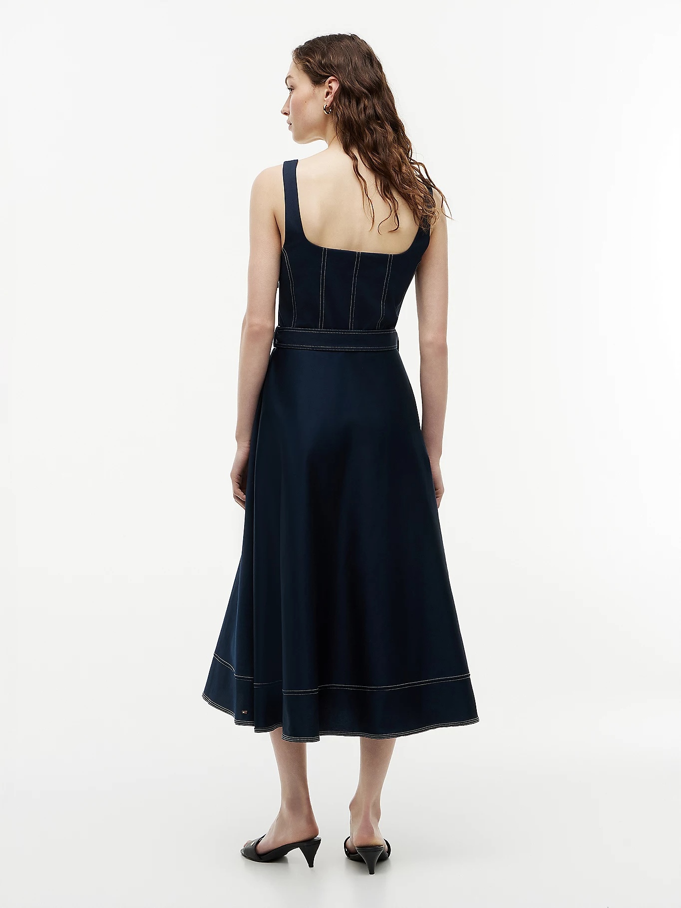 TOMMY HILFIGER - Contrast Stitch Midi Dress