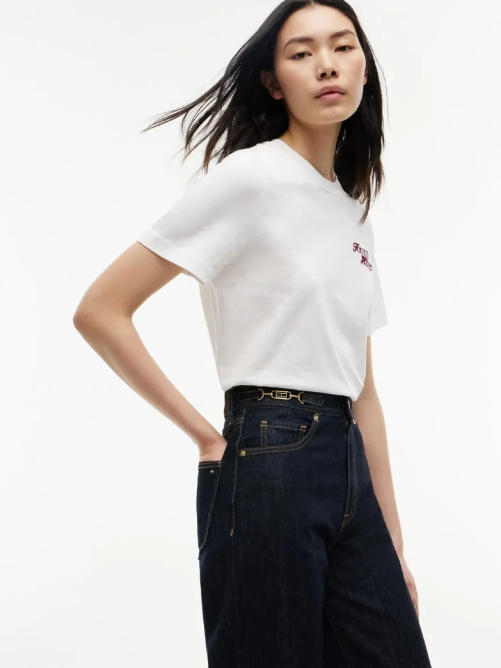 TOMMY HILFIGER - Jackie High Rise Tapered Rinse