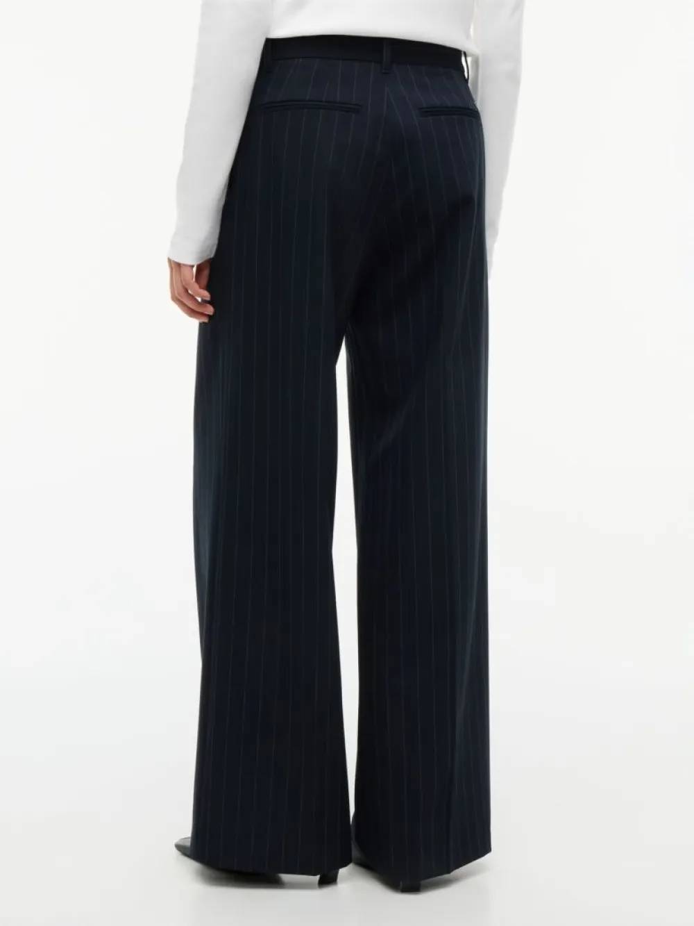 TOMMY HILFIGER - Pleated Twill Wide Leg Trousers