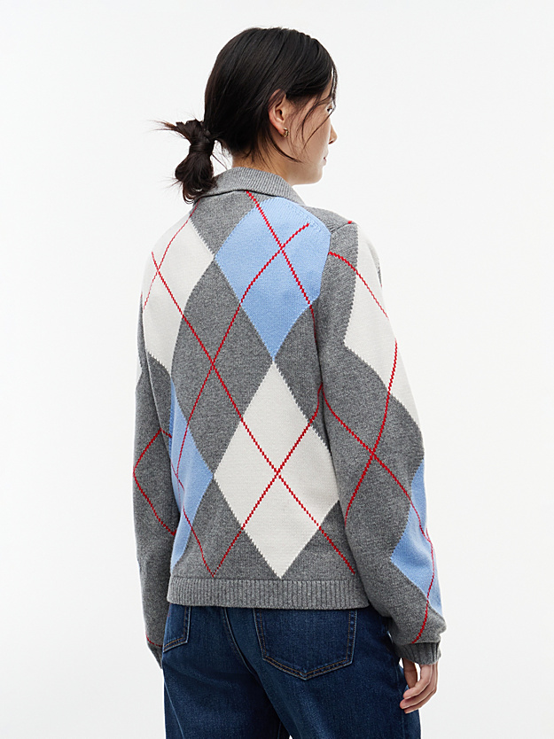 TOMMY HILFIGER - Argyle Relaxed Polo Jumper