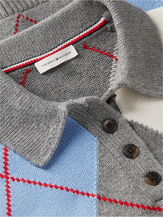 TOMMY HILFIGER - Argyle Relaxed Polo Jumper