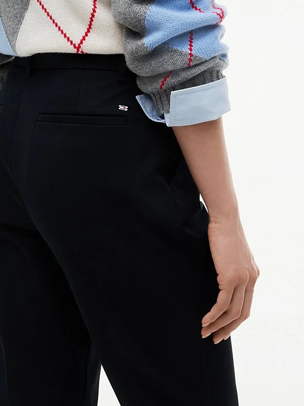 TOMMY HILFIGER - Slim Straight Gabardine Trousers