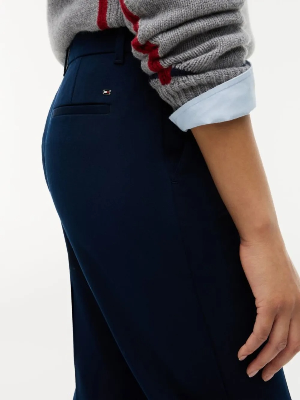 TOMMY HILFIGER - Slim Straight Gabardine Trousers