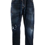 Distressed Turn-Up Cuff Jeans