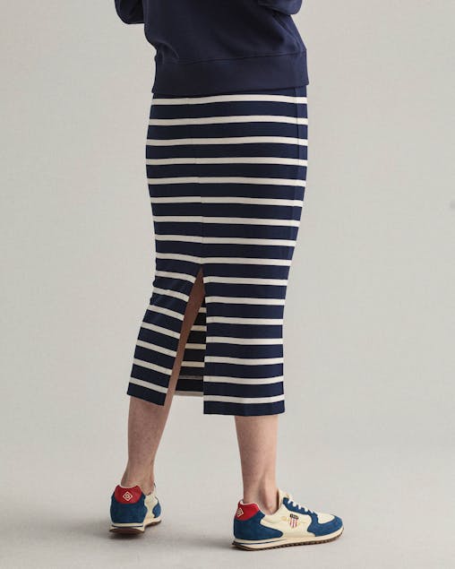 GANT - Jersey Skirt With Navy Stripes