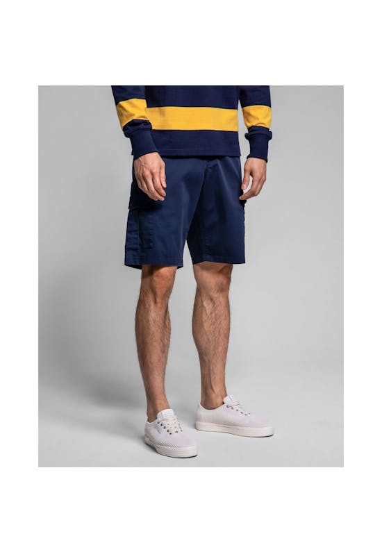 Relaxed Fit Twill Utility Shorts