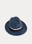 Herringbone Weave Trilby Hat