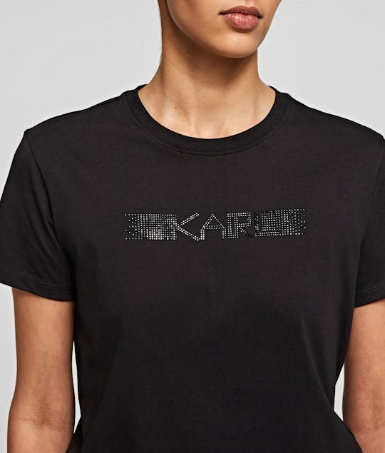 KARL LAGERFELD - Rhinestone Logo T-Shirt
