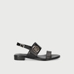 Low leather sandals