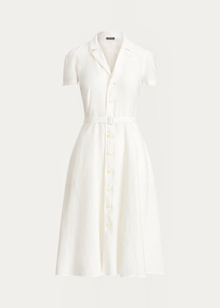 POLO RALPH LAUREN - Buttoned-Placket Linen Dress