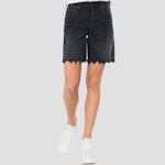 Give Pocket Black Denim Shorts