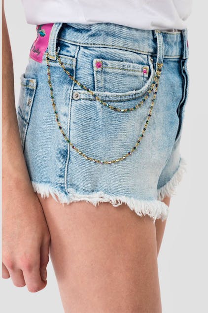 REPLAY - Rose Label Fringed Shorts