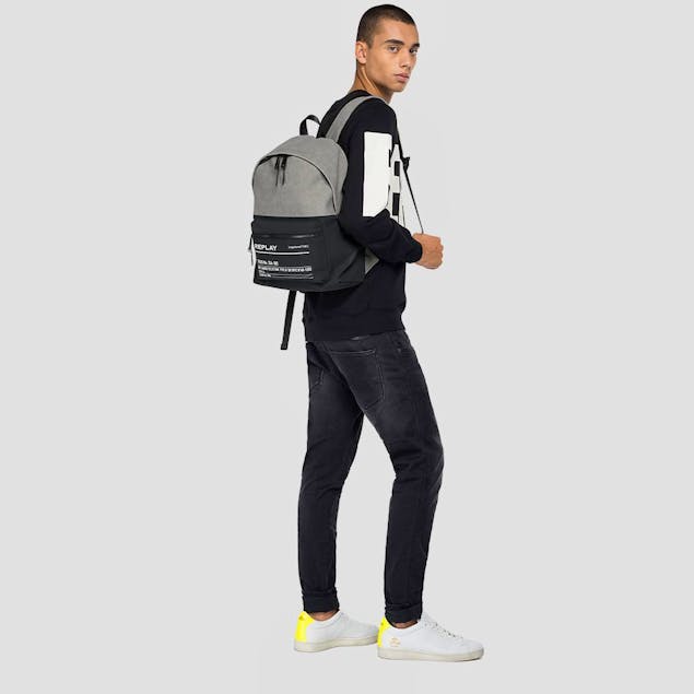 REPLAY - Two-Tone Fabric Replay Backpack