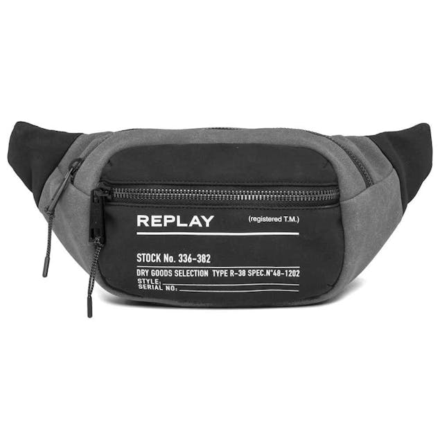 REPLAY - Two-Tone Fabric Replay Wasit Bag