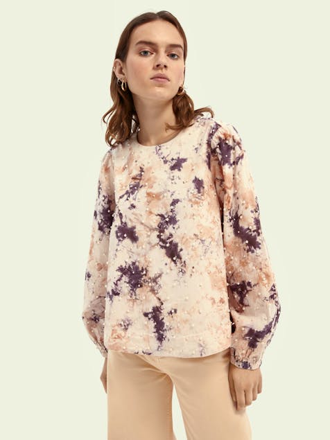 SCOTCH & SODA - Cotton Dye Top With Pearl Details