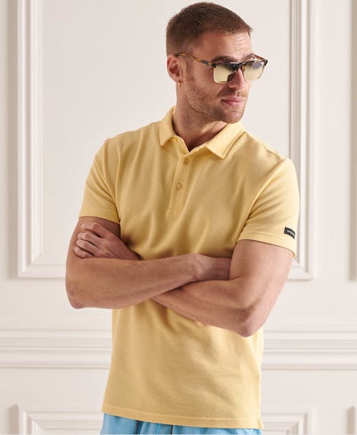 SUPERDRY - Organic Cotton Textured Jersey Polo Shirt