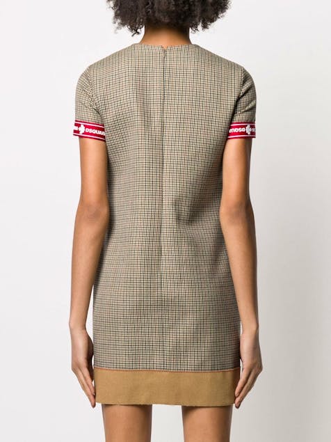 DSQUARED2 - Dsquared2 Check Patterned Sports T-Shirt Dress