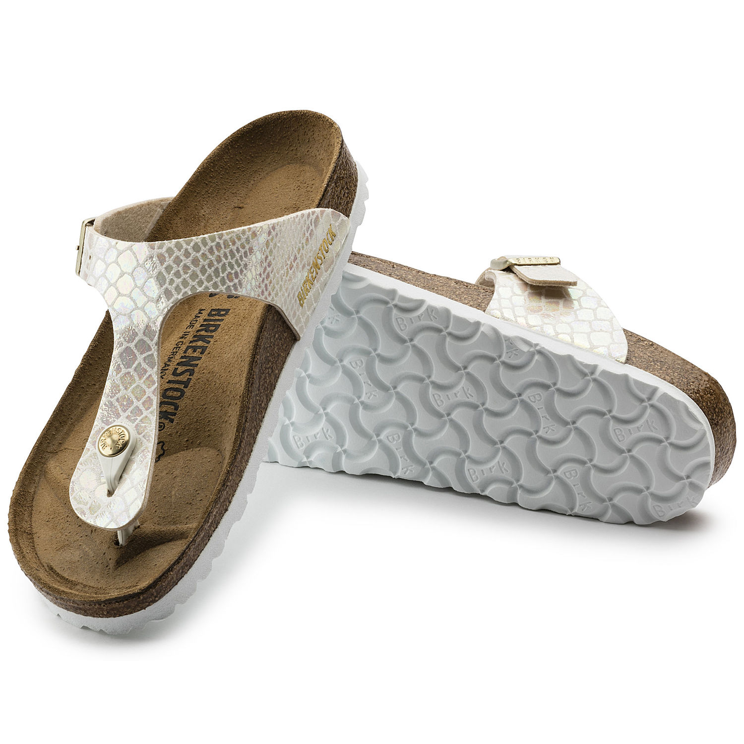 Birkenstock Gizeh Shiny Snake Cream Shiny Snake Cream Birkenstock