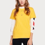 Maison Scotch Basic tee with small embroider 147579