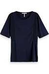 Maison Scotch JERSEY TOP WITH WOVEN PANELS 150158