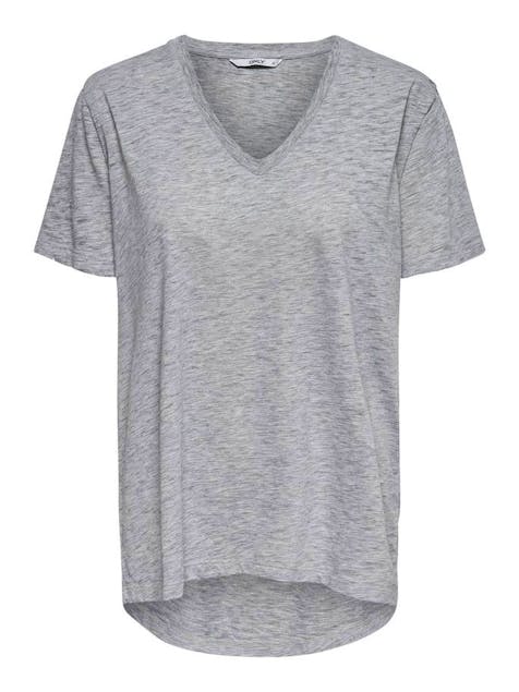 ONLY - onlMICHELLE BURN OUT V-NECK DNM TEE