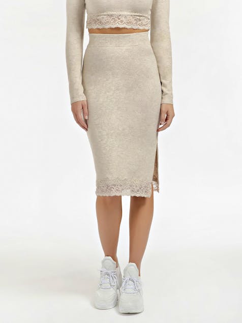 GUESS - Althea Skirt Sweater Soft And Lace